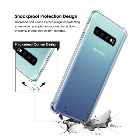 Funda Gel Tpu Anti-Shock Transparente para Samsung Galaxy S10 Plus