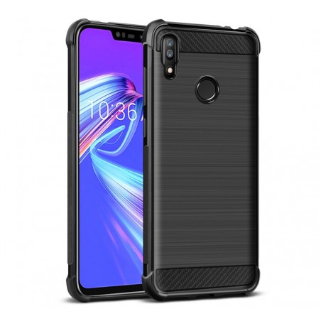 Funda Gel Tpu Anti-Shock Carbon Negra para Asus Zenfone Max (M2)