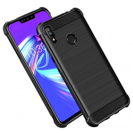 Funda Gel Tpu Anti-Shock Carbon Negra para Asus Zenfone Max (M2)