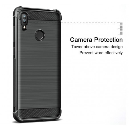 Funda Gel Tpu Anti-Shock Carbon Negra para Asus Zenfone Max (M2)
