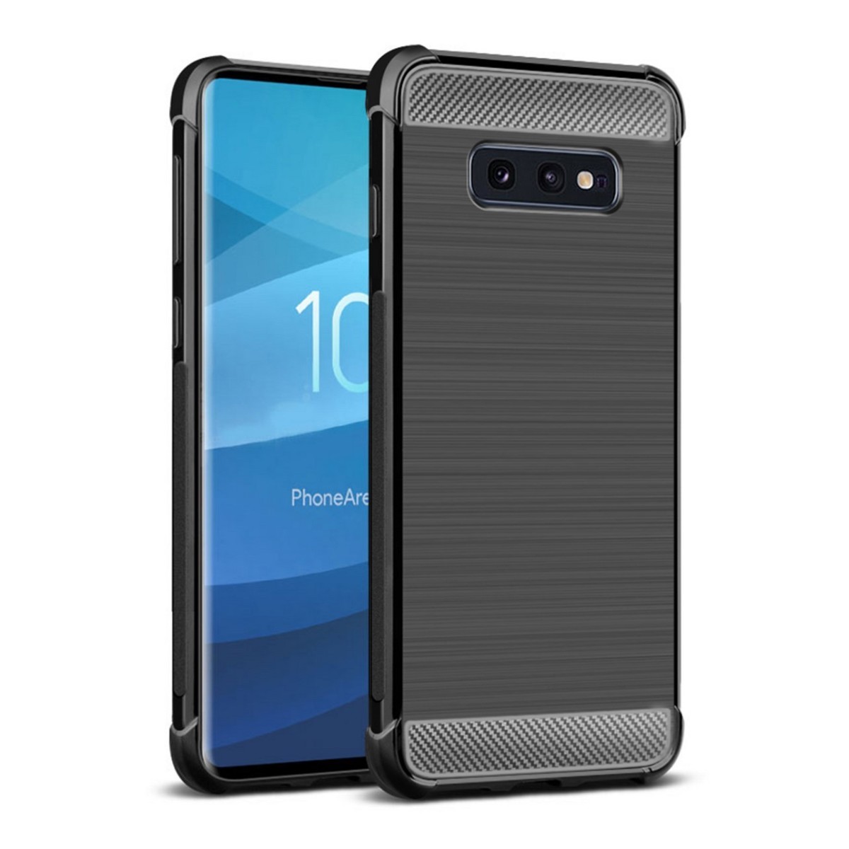 Funda Gel Tpu Anti-Shock Carbon Negra para Samsung Galaxy S10e