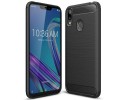 Funda Gel Tpu Tipo Carbon Negra para Asus Zenfone Max (M2)