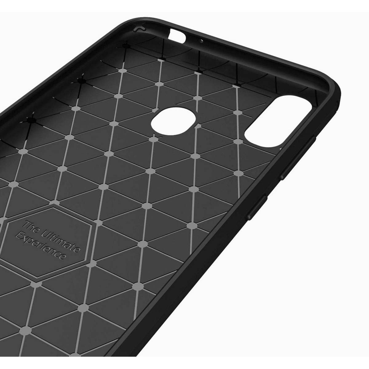 Funda Gel Tpu Tipo Carbon Negra para Asus Zenfone Max (M2)