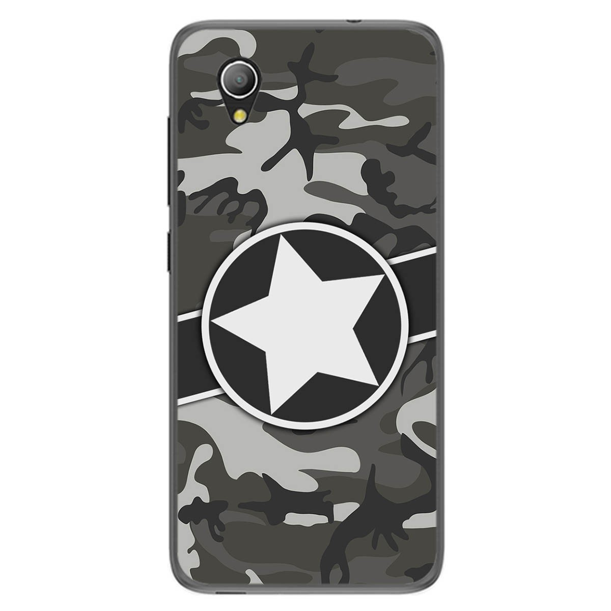Funda Gel Tpu para Alcatel 1 diseño Camuflaje 02 Dibujos