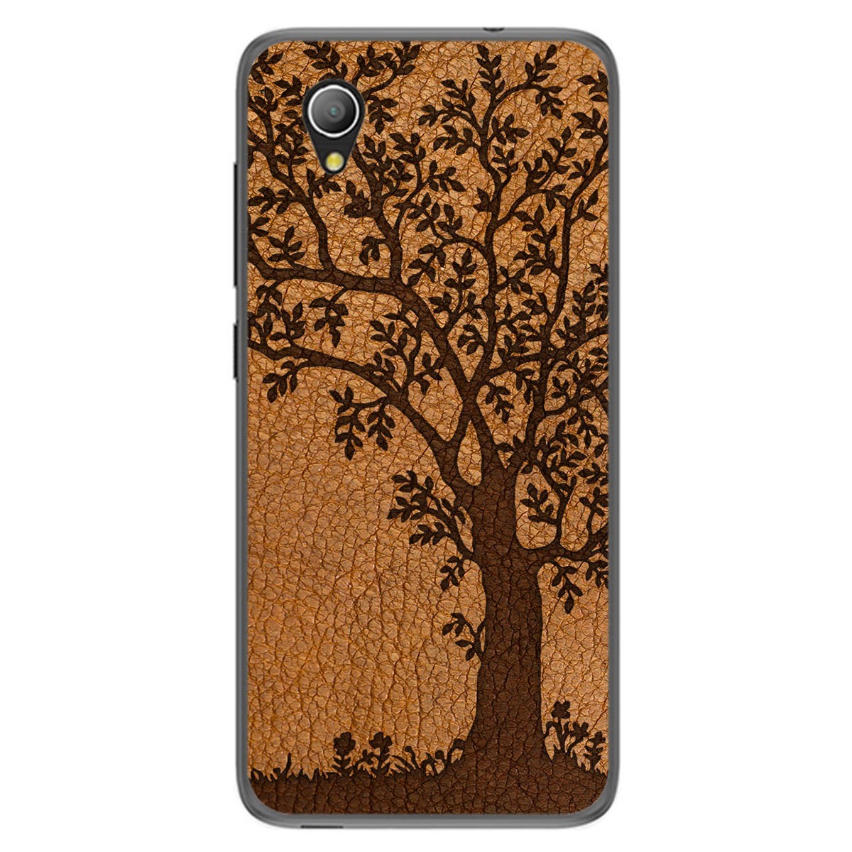 Funda Gel Tpu para Alcatel 1 diseño Cuero 03 Dibujos