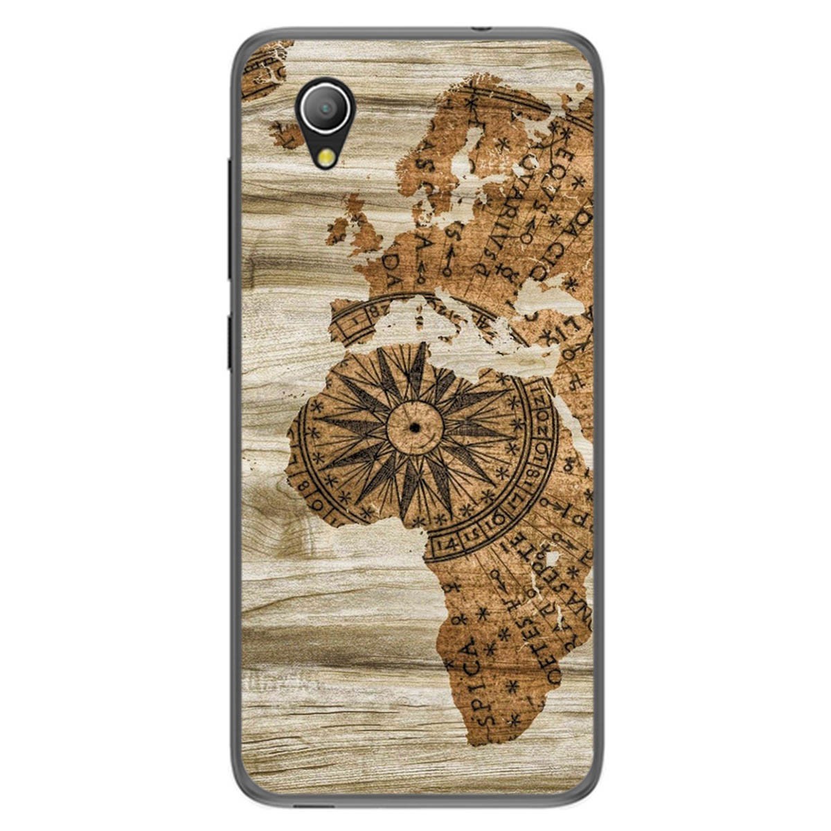 Funda Gel Tpu para Alcatel 1 diseño Madera 07 Dibujos