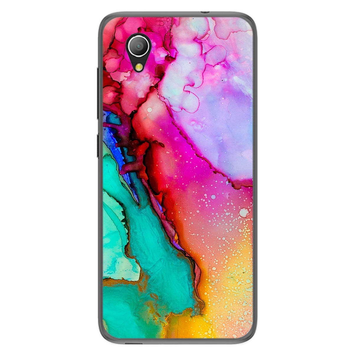 Funda Gel Tpu para Alcatel 1 diseño Mármol 15 Dibujos