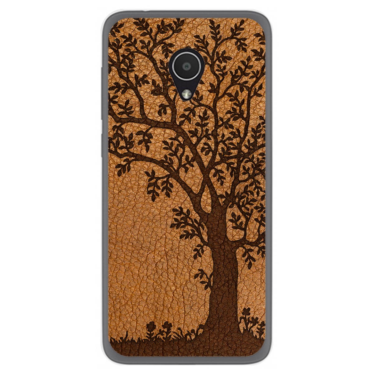 Funda Gel Tpu para Alcatel 1x diseño Cuero 03 Dibujos
