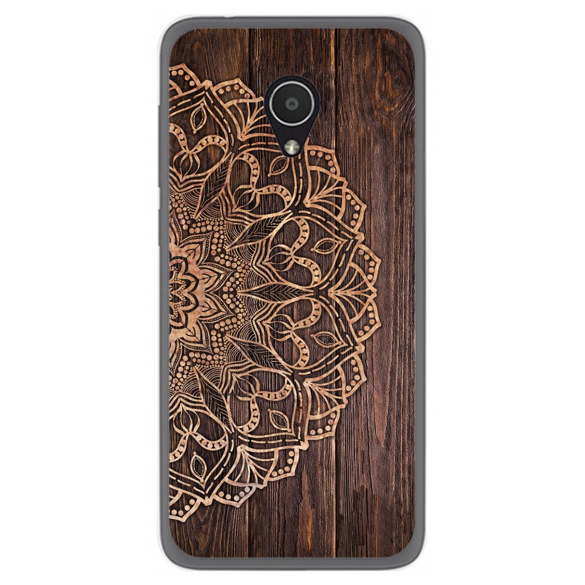 Funda Gel Tpu para Alcatel 1x diseño Madera 06 Dibujos