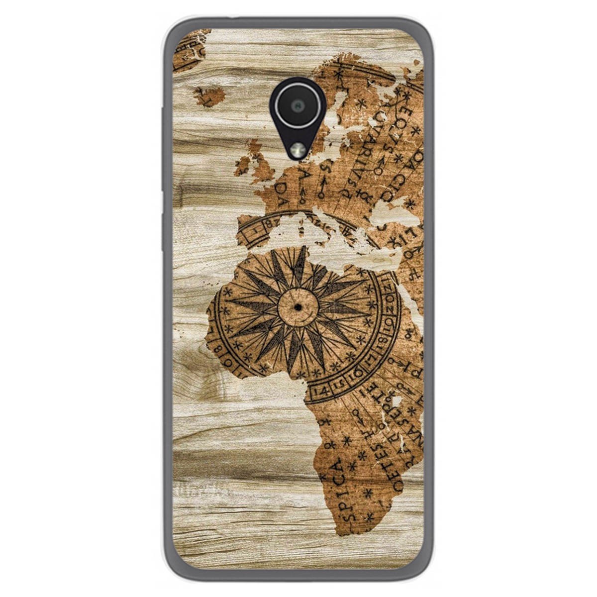Funda Gel Tpu para Alcatel 1x diseño Madera 07 Dibujos