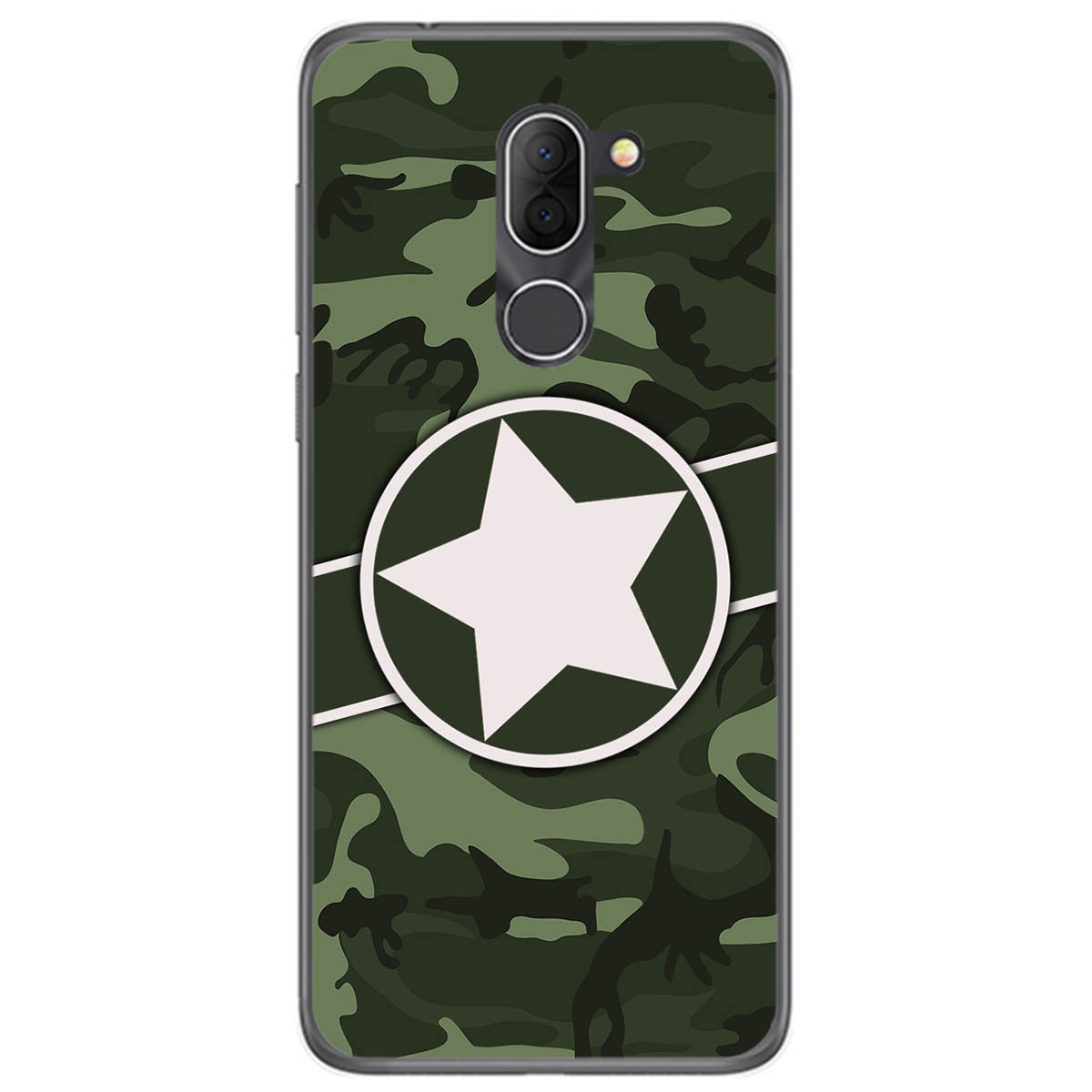 Funda Gel Tpu para Alcatel 3x diseño Camuflaje 01 Dibujos