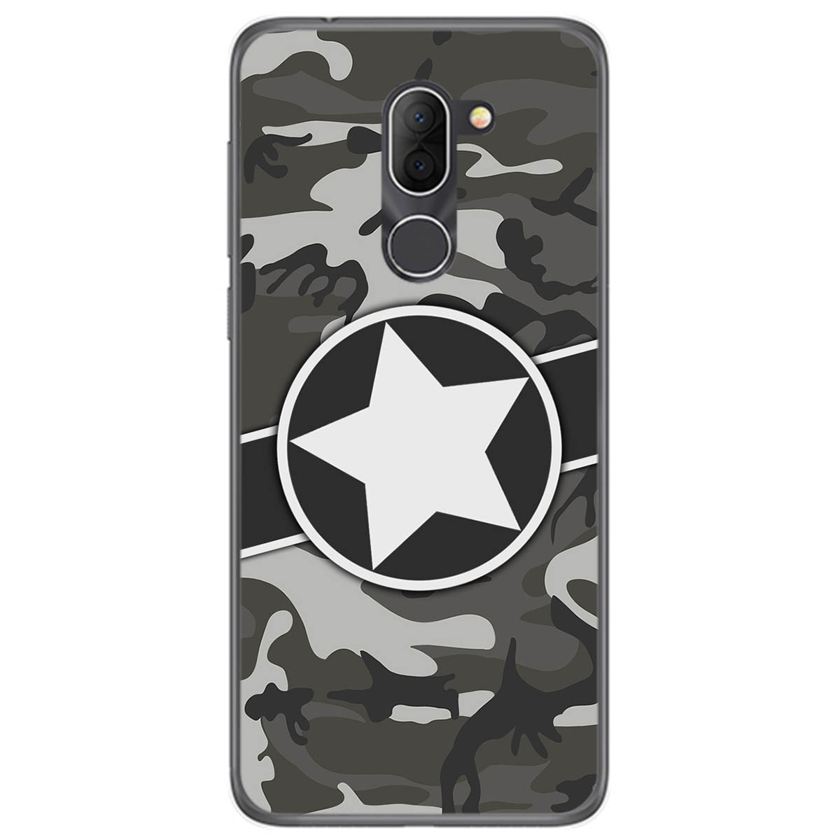 Funda Gel Tpu para Alcatel 3x diseño Camuflaje 02 Dibujos