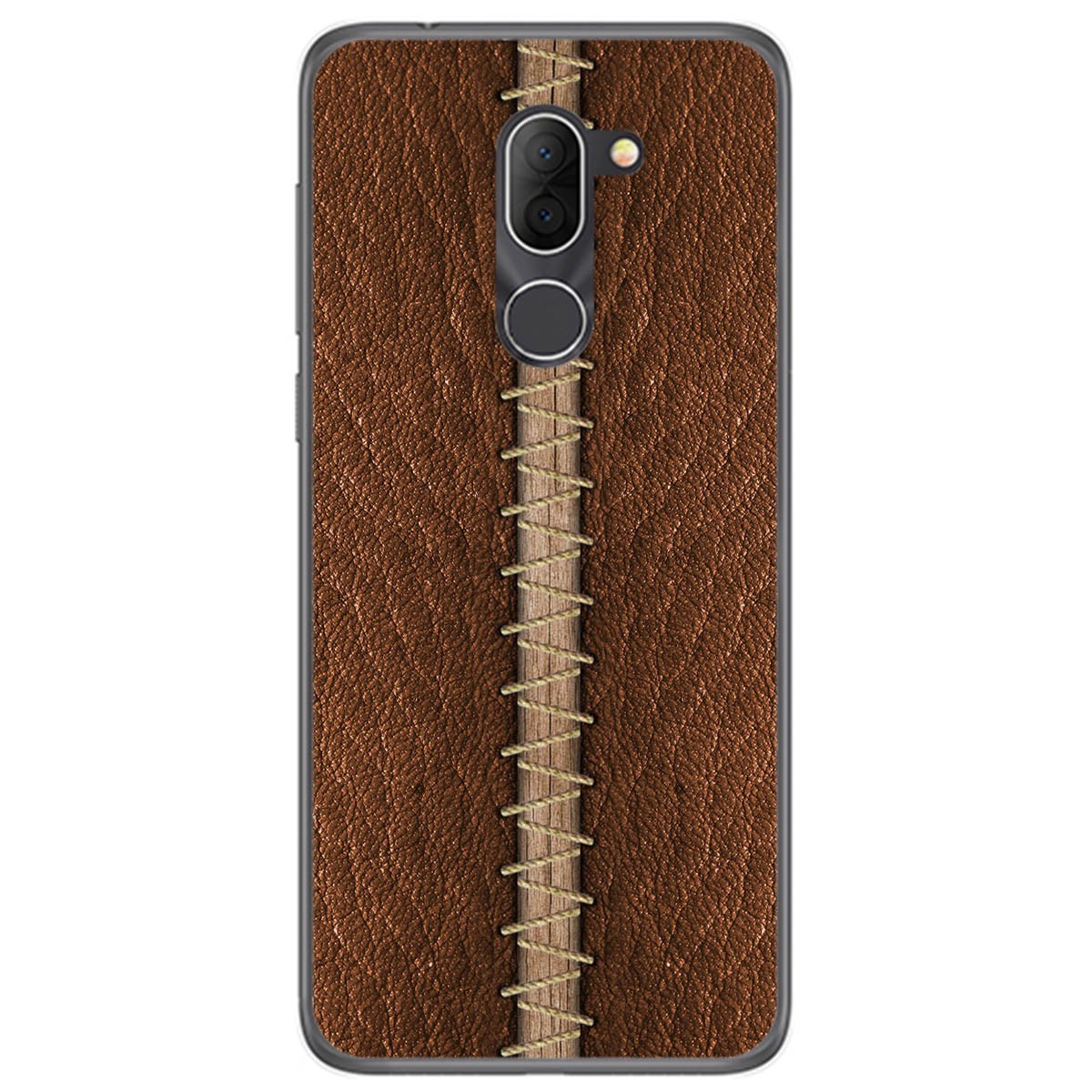 Funda Gel Tpu para Alcatel 3x diseño Cuero 01 Dibujos