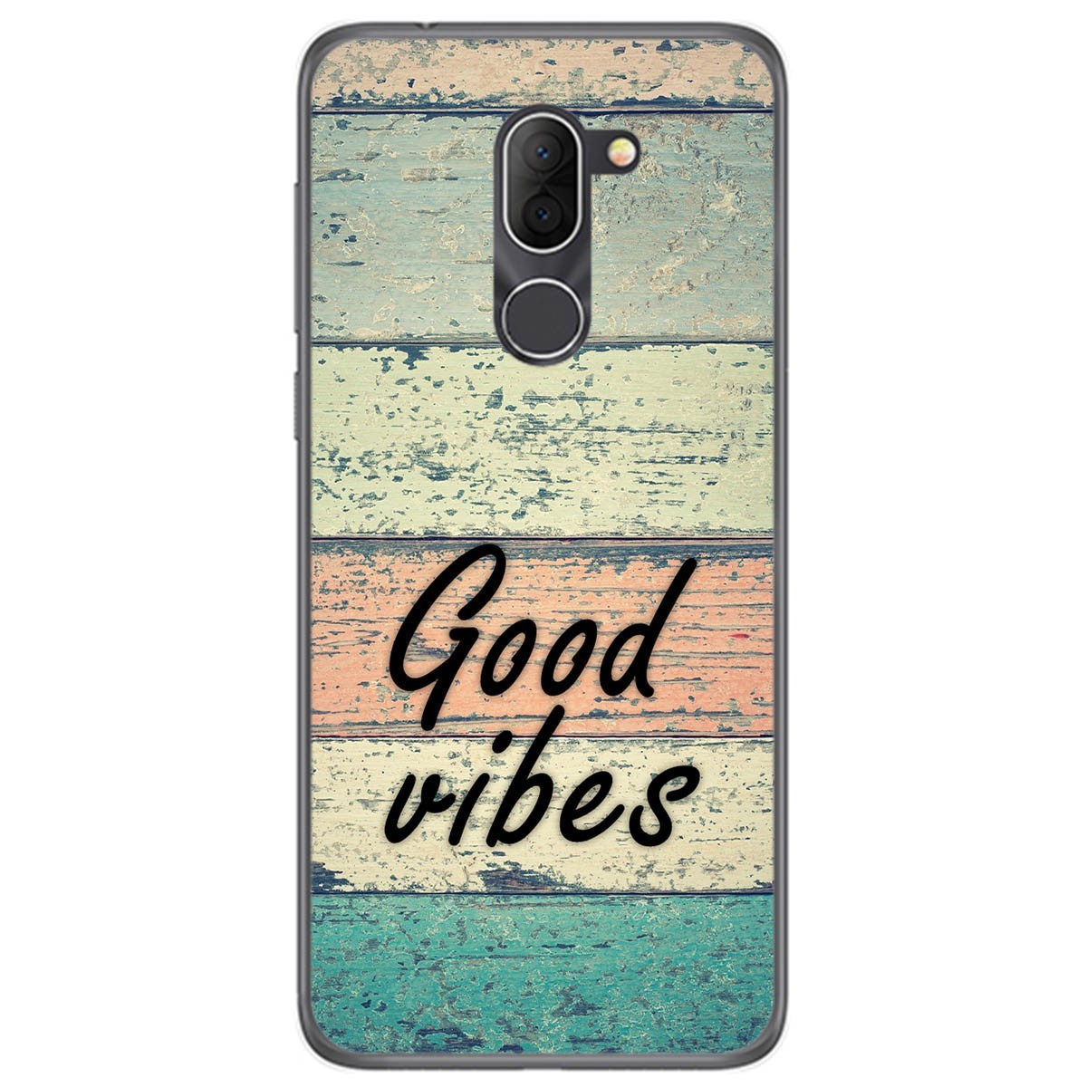 Funda Gel Tpu para Alcatel 3x diseño Madera 01 Dibujos