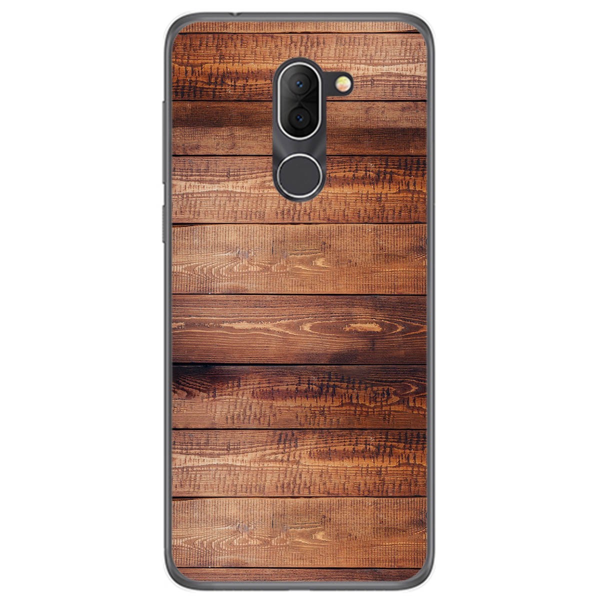 Funda Gel Tpu para Alcatel 3x diseño Madera 02 Dibujos