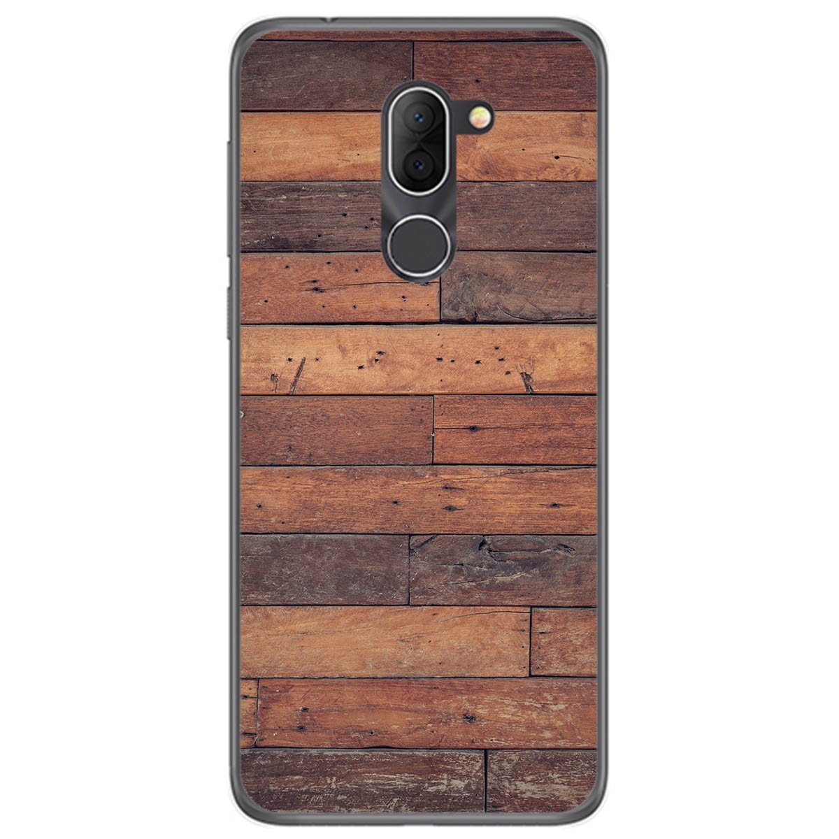 Funda Gel Tpu para Alcatel 3x diseño Madera 03 Dibujos