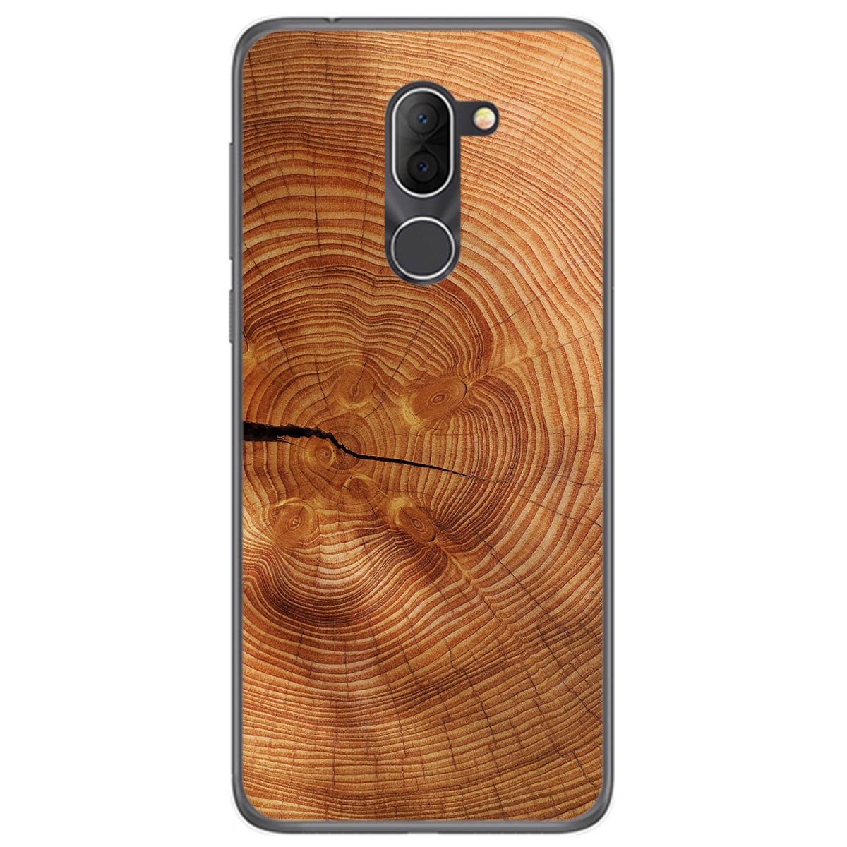 Funda Gel Tpu para Alcatel 3x diseño Madera 04 Dibujos