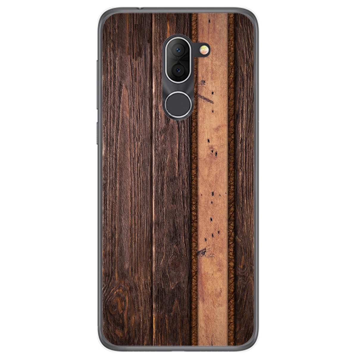 Funda Gel Tpu para Alcatel 3x diseño Madera 05 Dibujos