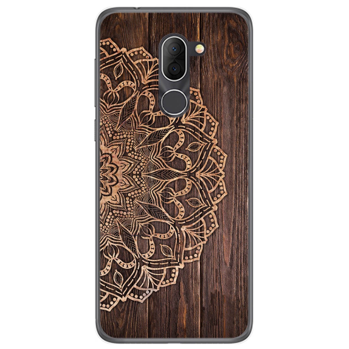 Funda Gel Tpu para Alcatel 3x diseño Madera 06 Dibujos
