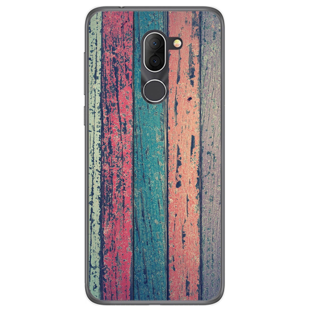 Funda Gel Tpu para Alcatel 3x diseño Madera 10 Dibujos