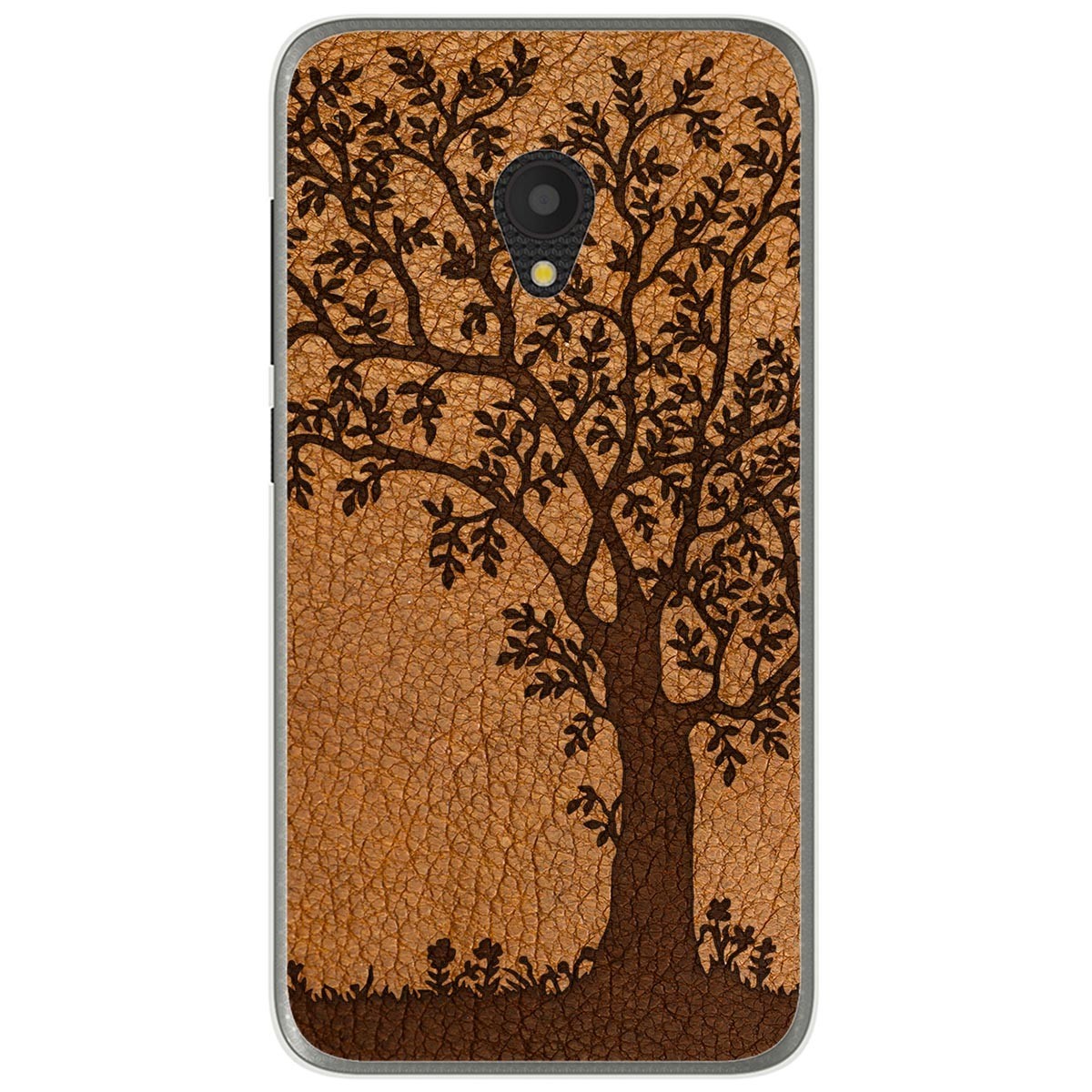 Funda Gel Tpu para Alcatel U5 (4G) / Orange Rise 52 diseño Cuero 03 Dibujos