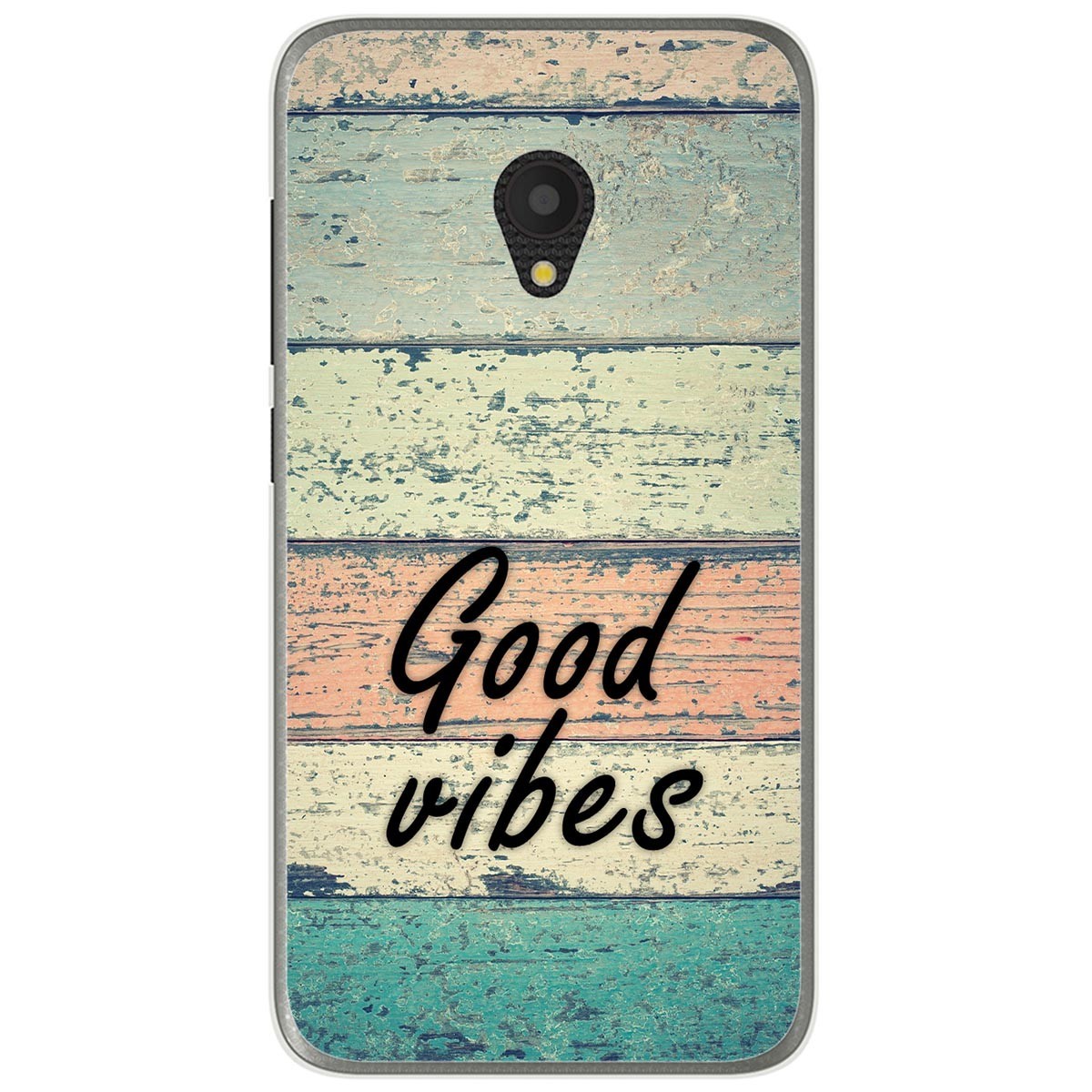 Funda Gel Tpu para Alcatel U5 (4G) / Orange Rise 52 diseño Madera 01 Dibujos