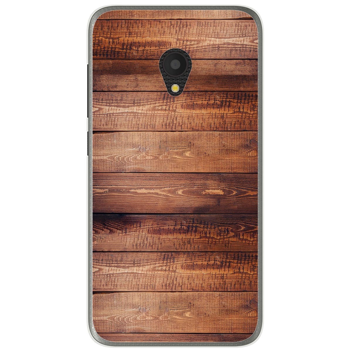 Funda Gel Tpu para Alcatel U5 (4G) / Orange Rise 52 diseño Madera 02 Dibujos