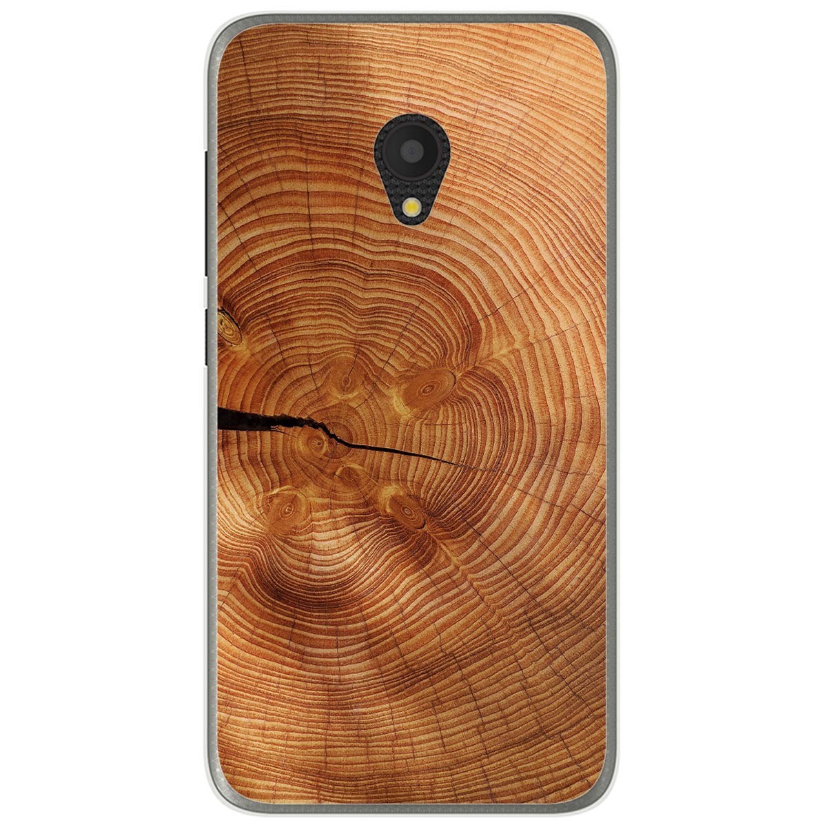 Funda Gel Tpu para Alcatel U5 (4G) / Orange Rise 52 diseño Madera 04 Dibujos