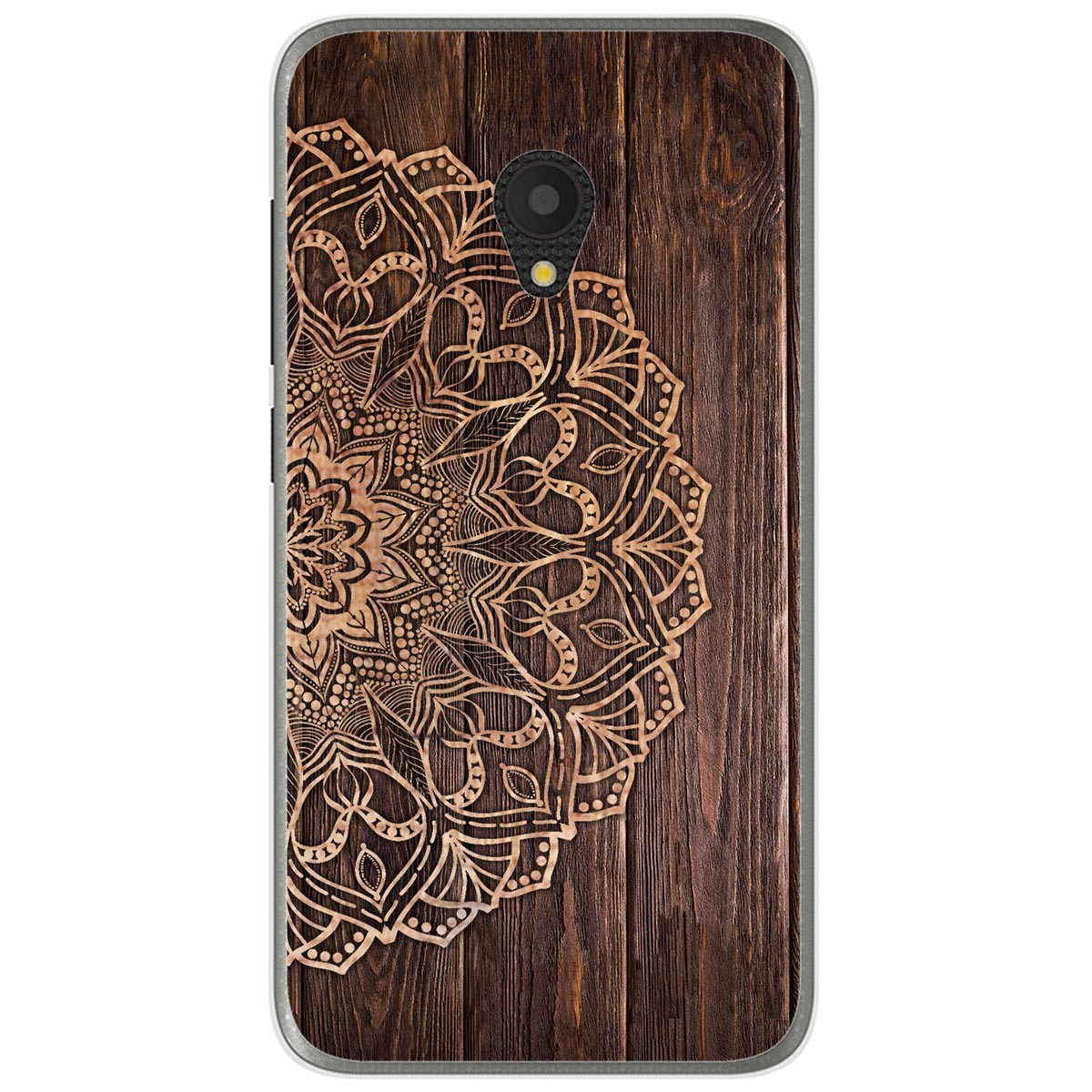 Funda Gel Tpu para Alcatel U5 (4G) / Orange Rise 52 diseño Madera 06 Dibujos