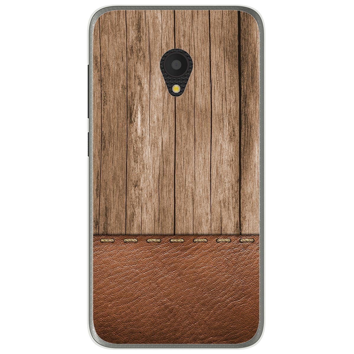 Funda Gel Tpu para Alcatel U5 (4G) / Orange Rise 52 diseño Madera 09 Dibujos