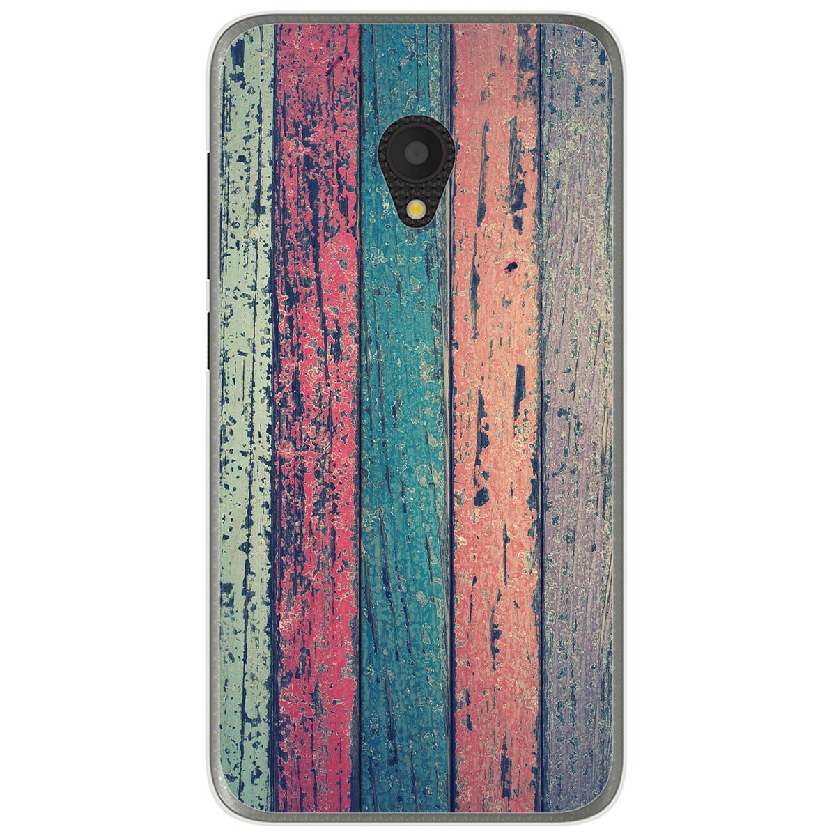 Funda Gel Tpu para Alcatel U5 (4G) / Orange Rise 52 diseño Madera 10 Dibujos