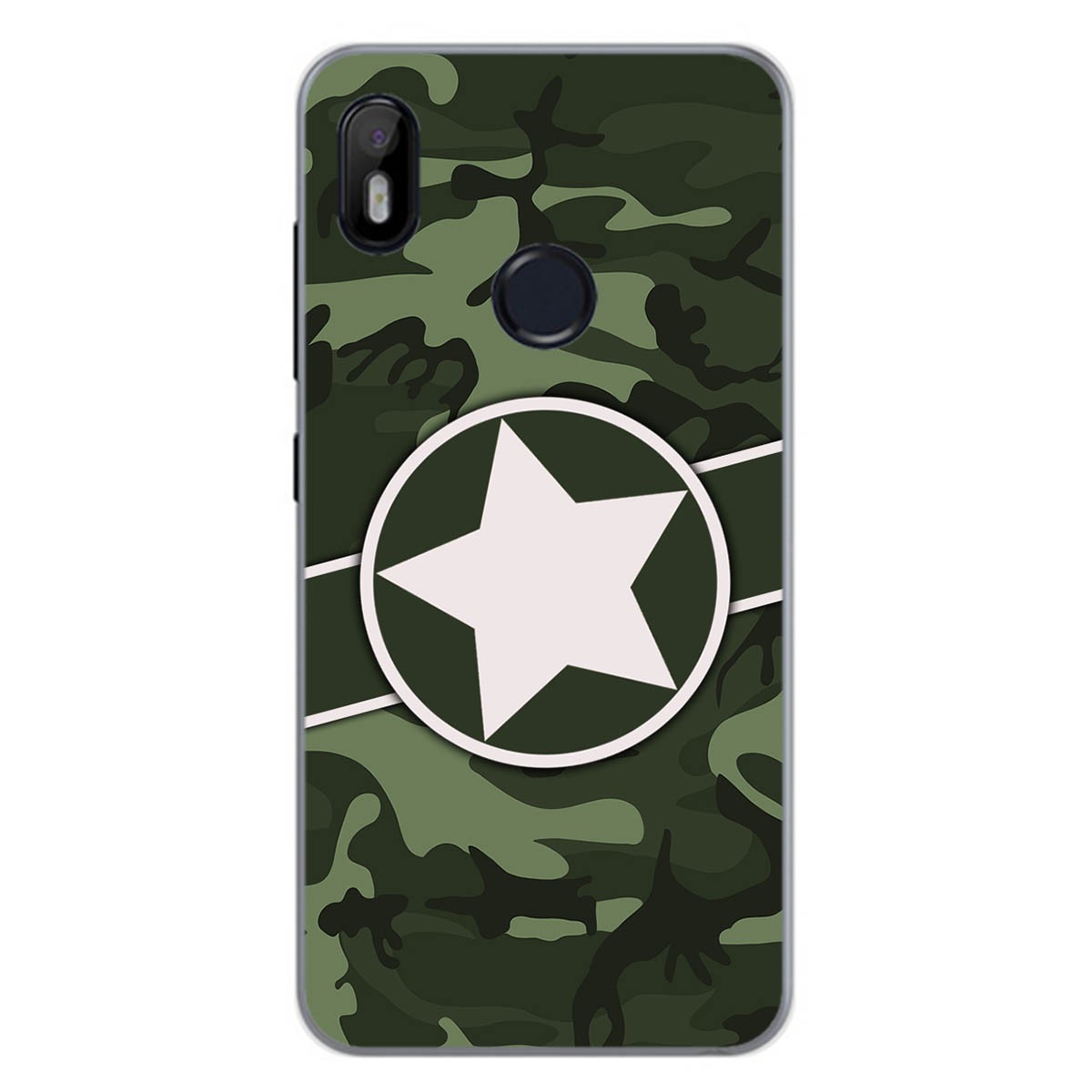 Funda Gel Tpu para Bq Aquaris C diseño Camuflaje 01 Dibujos