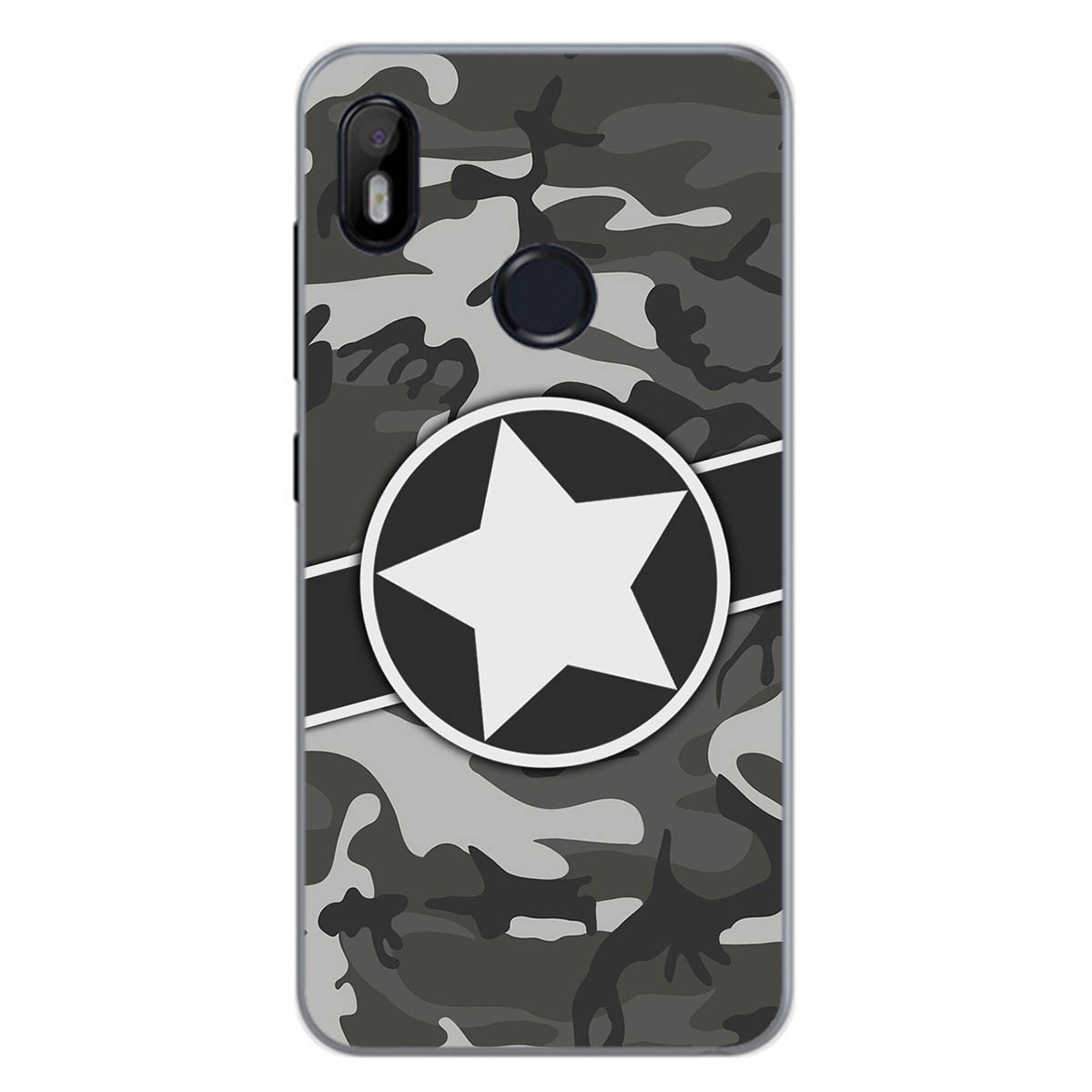 Funda Gel Tpu para Bq Aquaris C diseño Camuflaje 02 Dibujos
