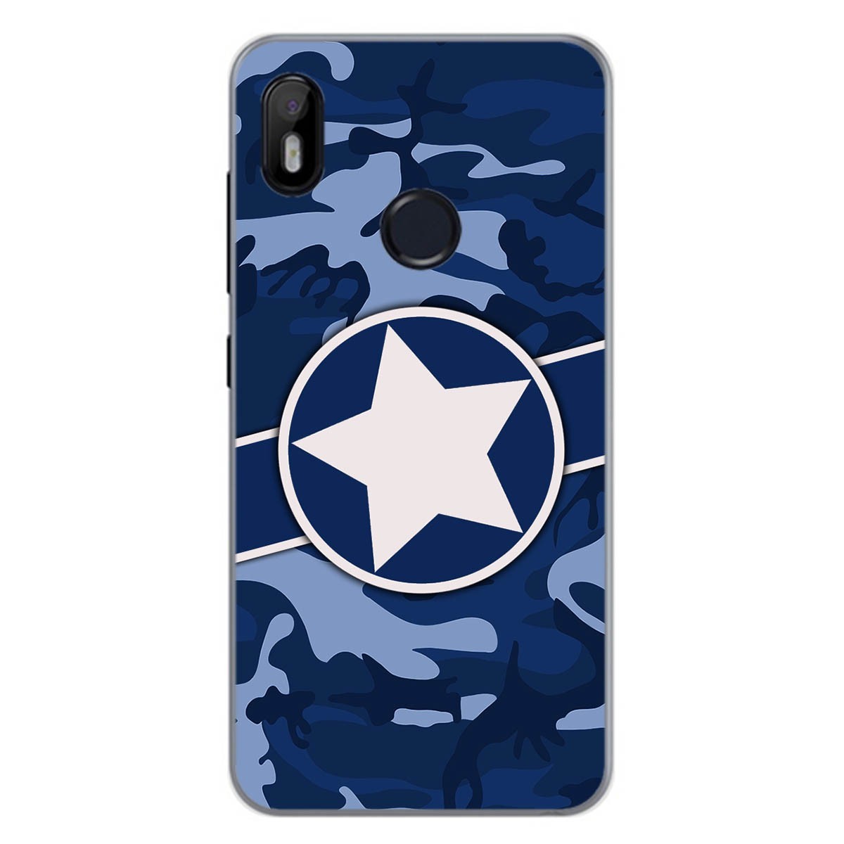 Funda Gel Tpu para Bq Aquaris C diseño Camuflaje 03 Dibujos
