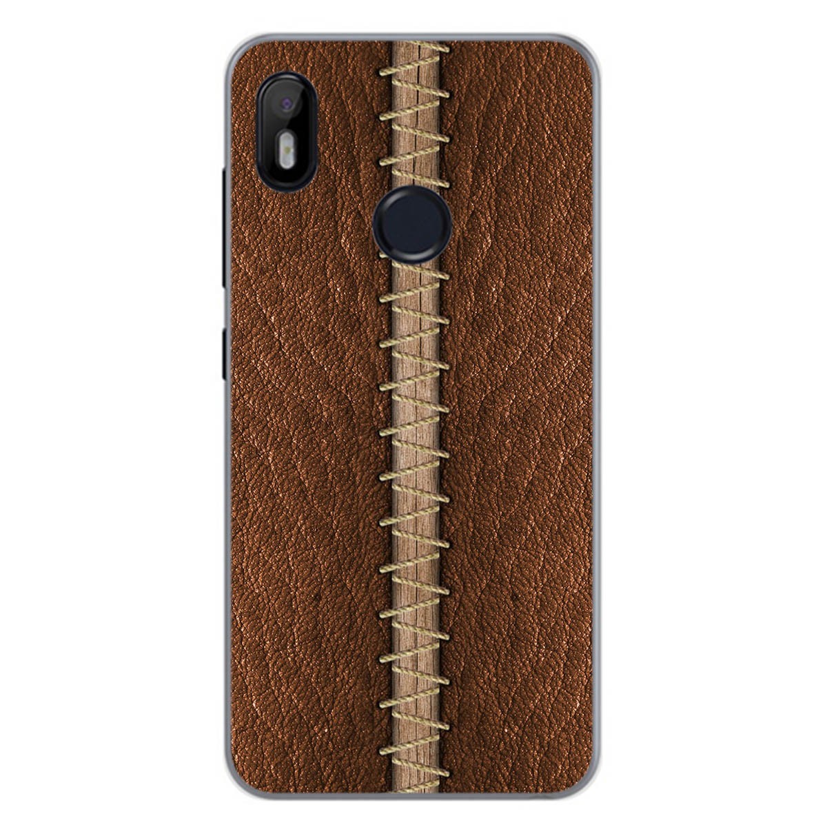 Funda Gel Tpu para Bq Aquaris C diseño Cuero 01 Dibujos