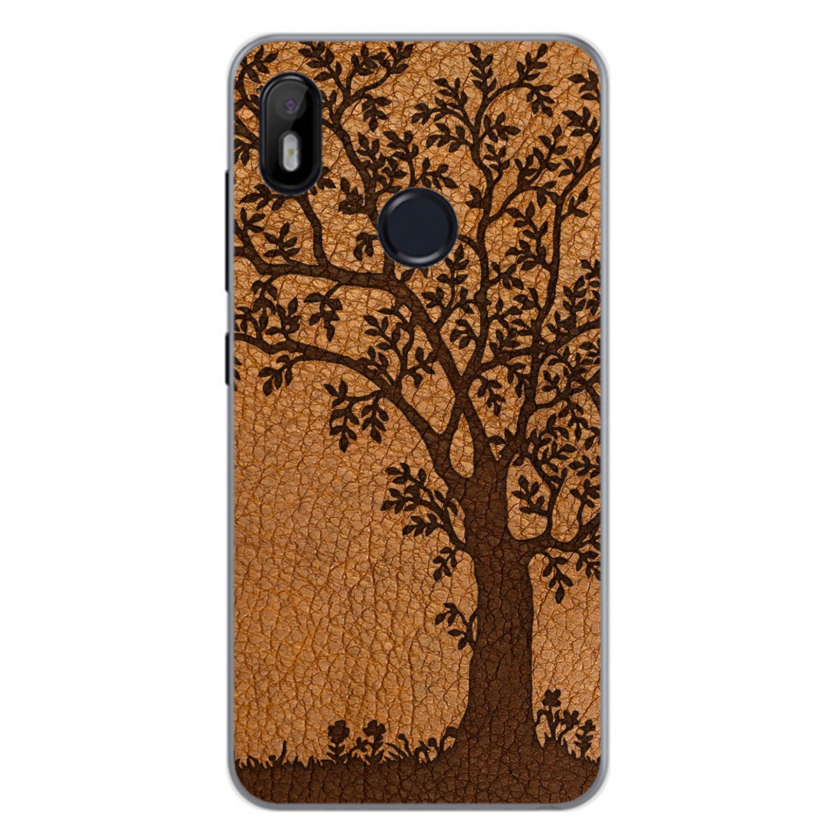 Funda Gel Tpu para Bq Aquaris C diseño Cuero 03 Dibujos