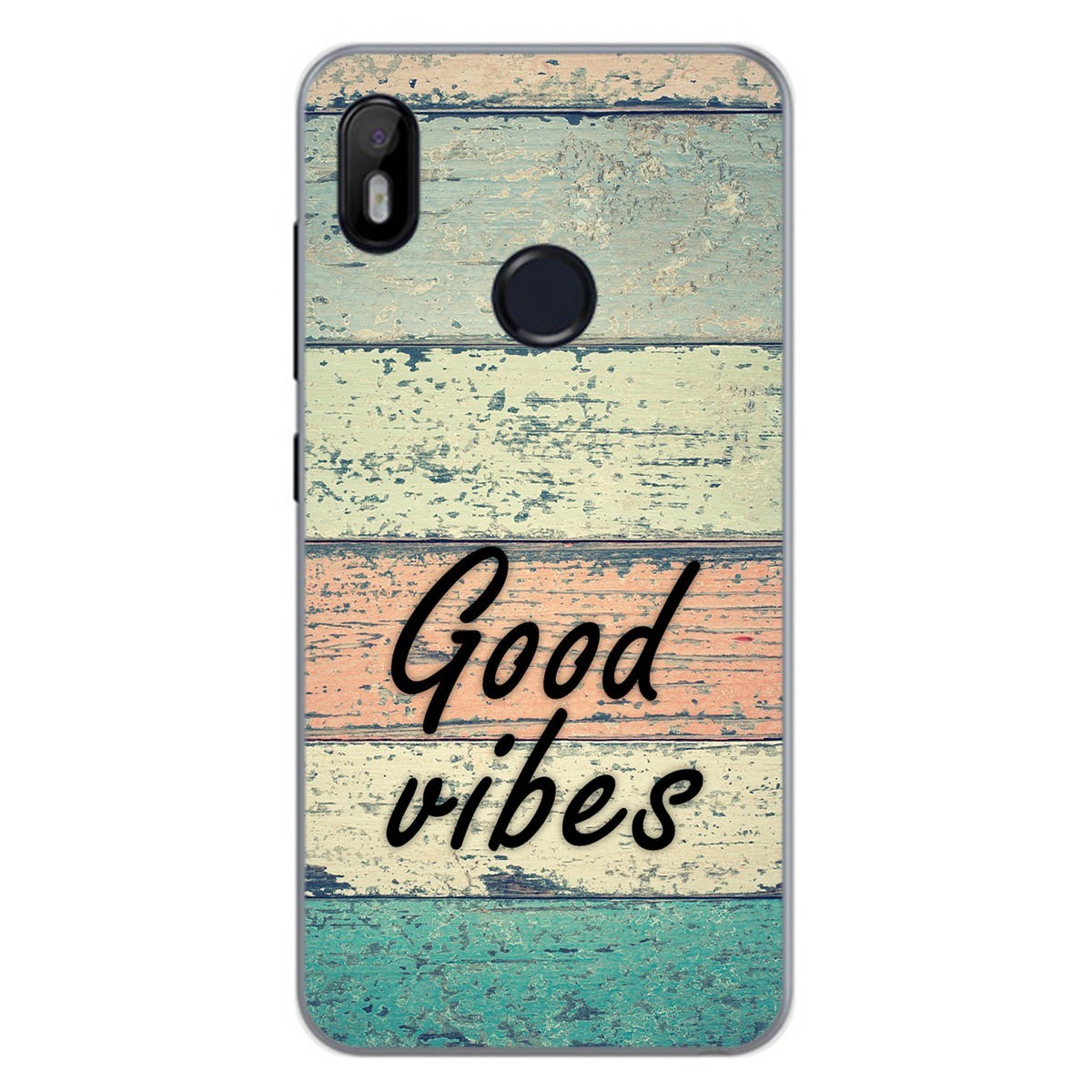 Funda Gel Tpu para Bq Aquaris C diseño Madera 01 Dibujos