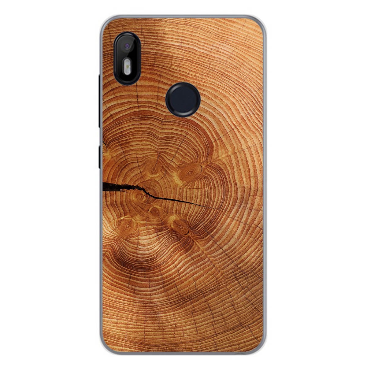 Funda Gel Tpu para Bq Aquaris C diseño Madera 04 Dibujos