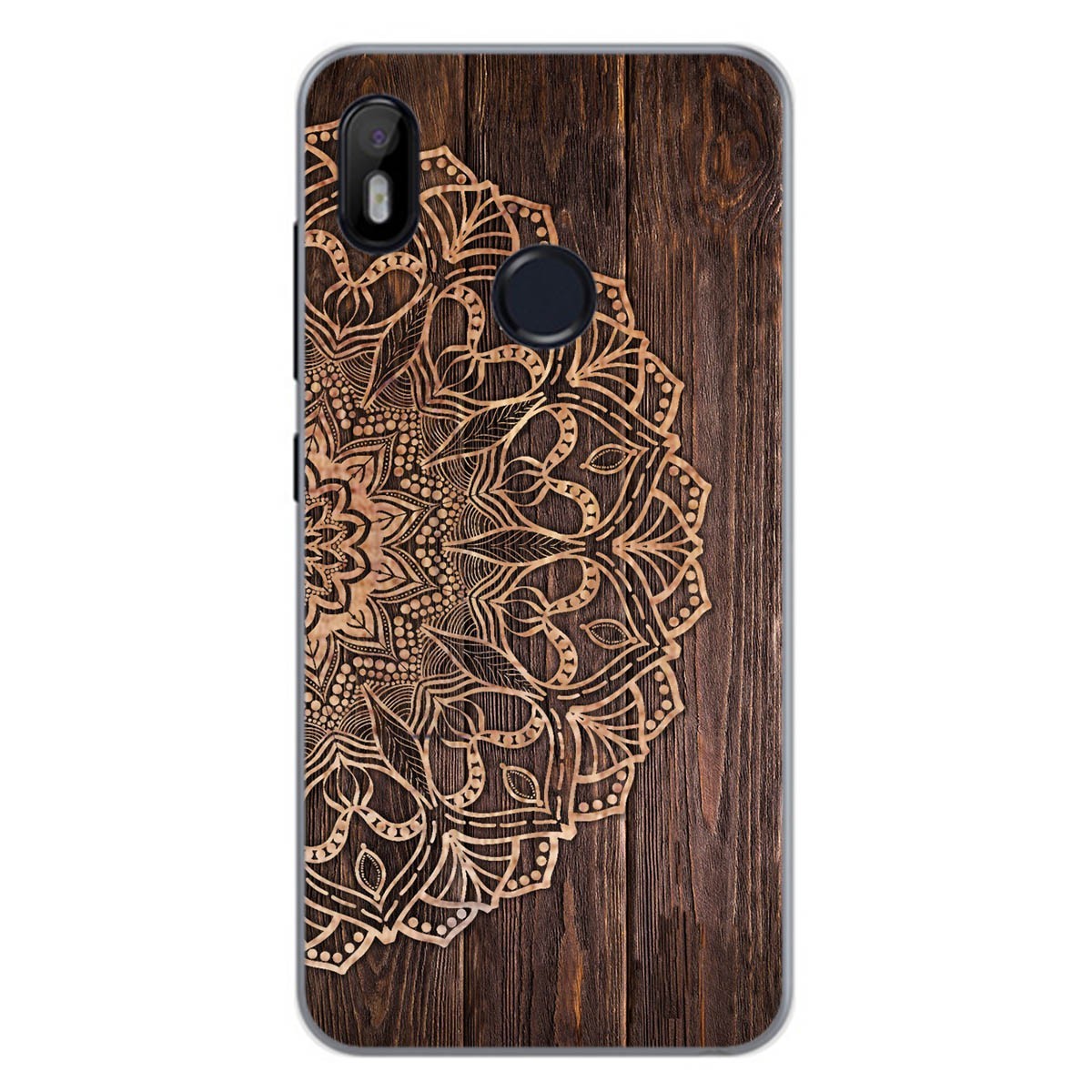 Funda Gel Tpu para Bq Aquaris C diseño Madera 06 Dibujos