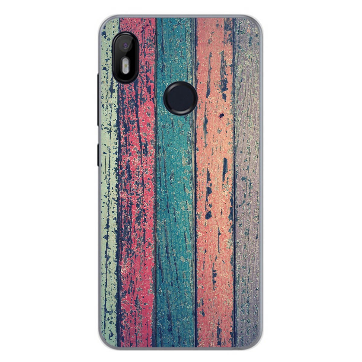 Funda Gel Tpu para Bq Aquaris C diseño Madera 10 Dibujos