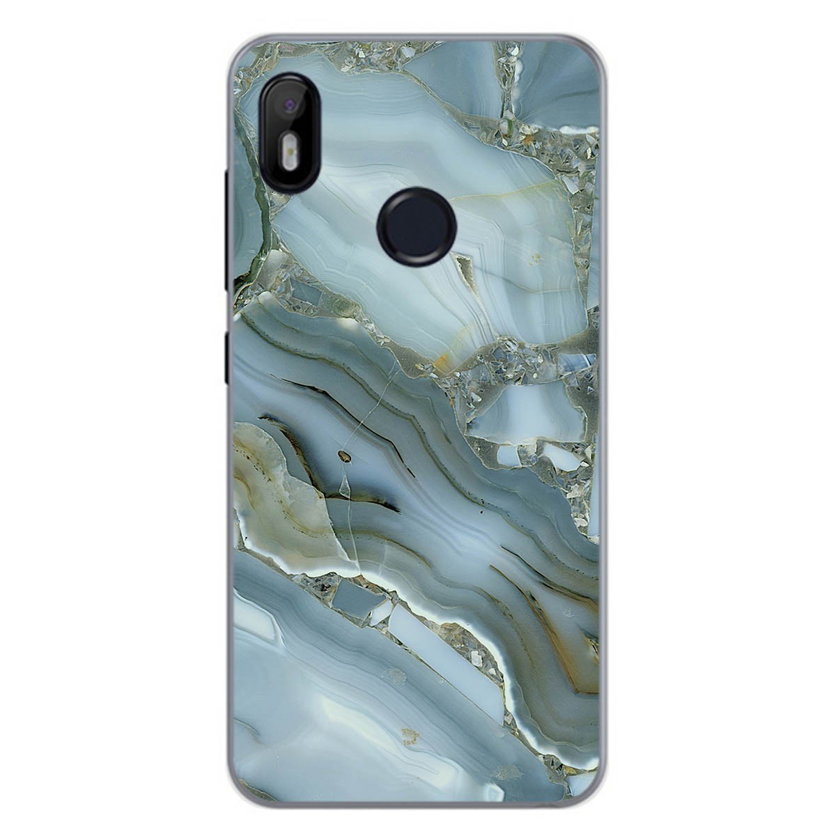 Funda Gel Tpu para Bq Aquaris C diseño Mármol 09 Dibujos