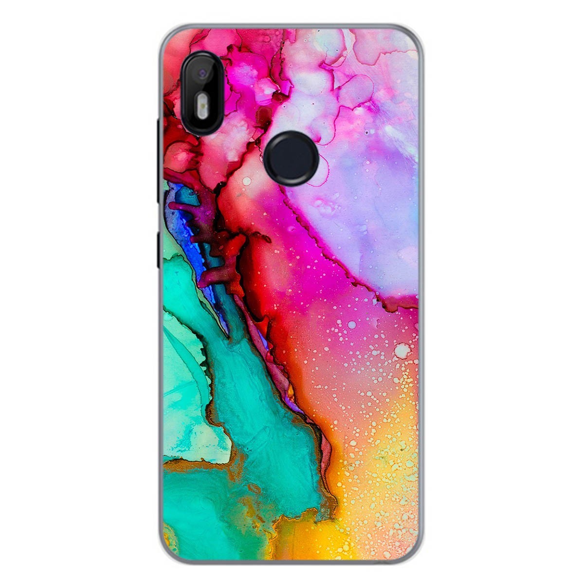 Funda Gel Tpu para Bq Aquaris C diseño Mármol 15 Dibujos