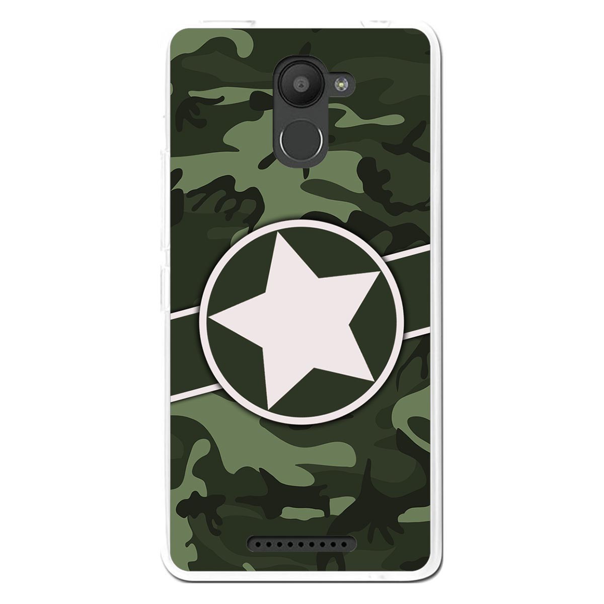 Funda Gel Tpu para Bq Aquaris U Plus diseño Camuflaje 01 Dibujos