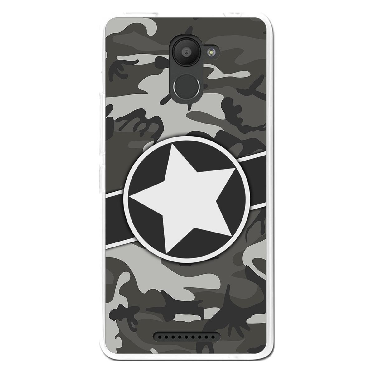 Funda Gel Tpu para Bq Aquaris U Plus diseño Camuflaje 02 Dibujos