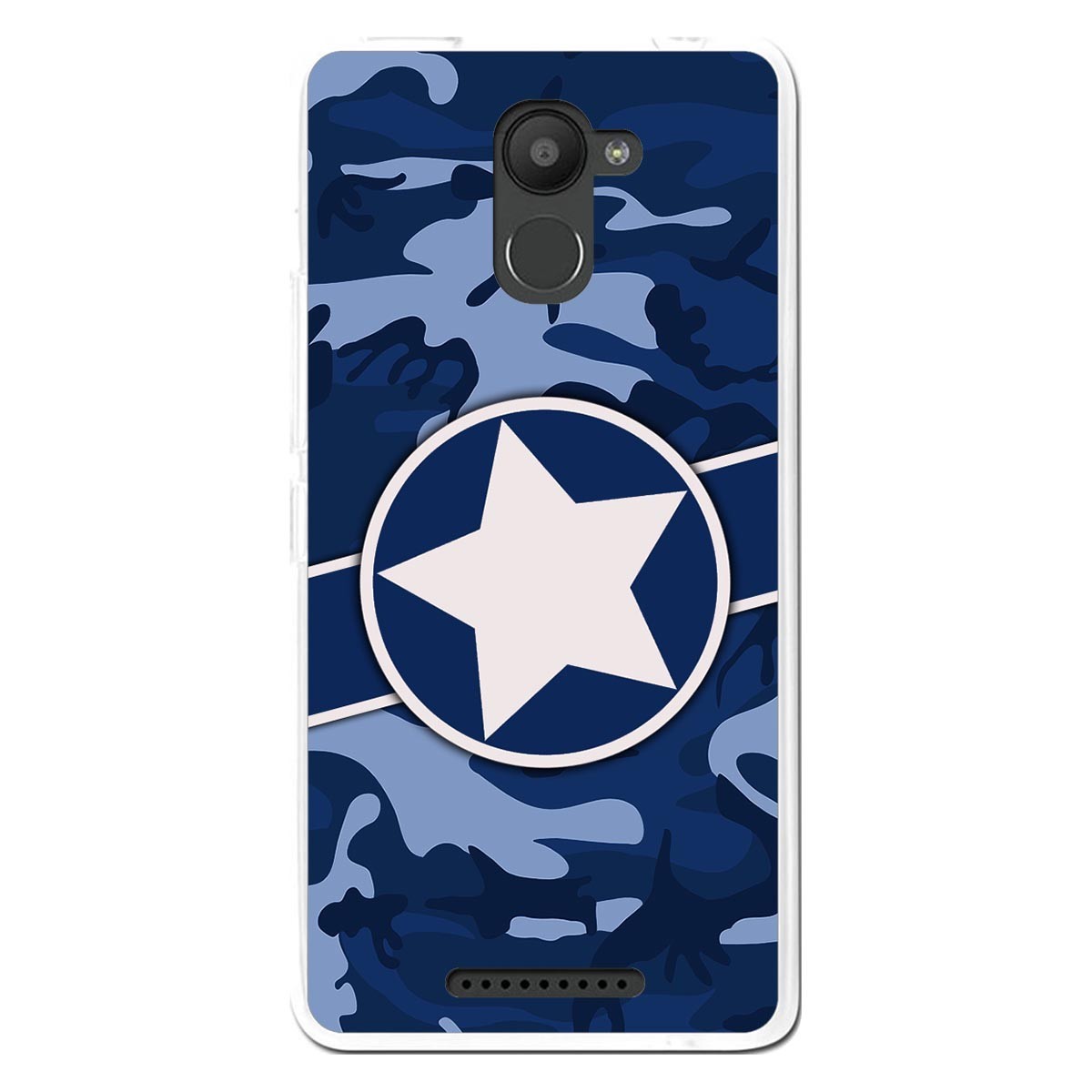 Funda Gel Tpu para Bq Aquaris U Plus diseño Camuflaje 03 Dibujos
