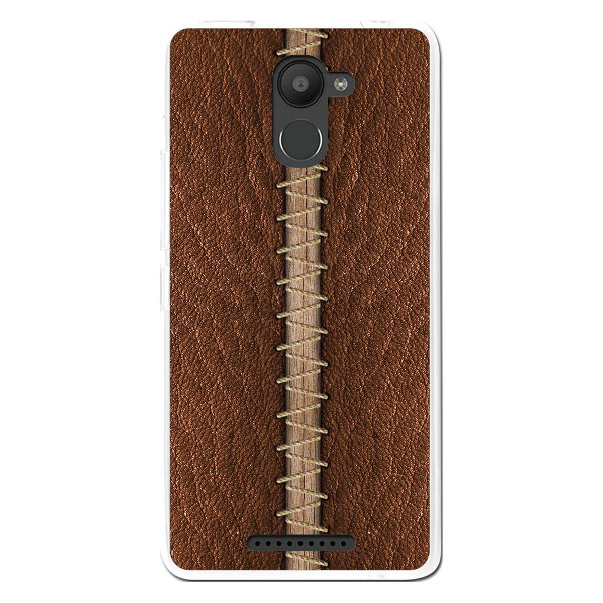 Funda Gel Tpu para Bq Aquaris U Plus diseño Cuero 01 Dibujos
