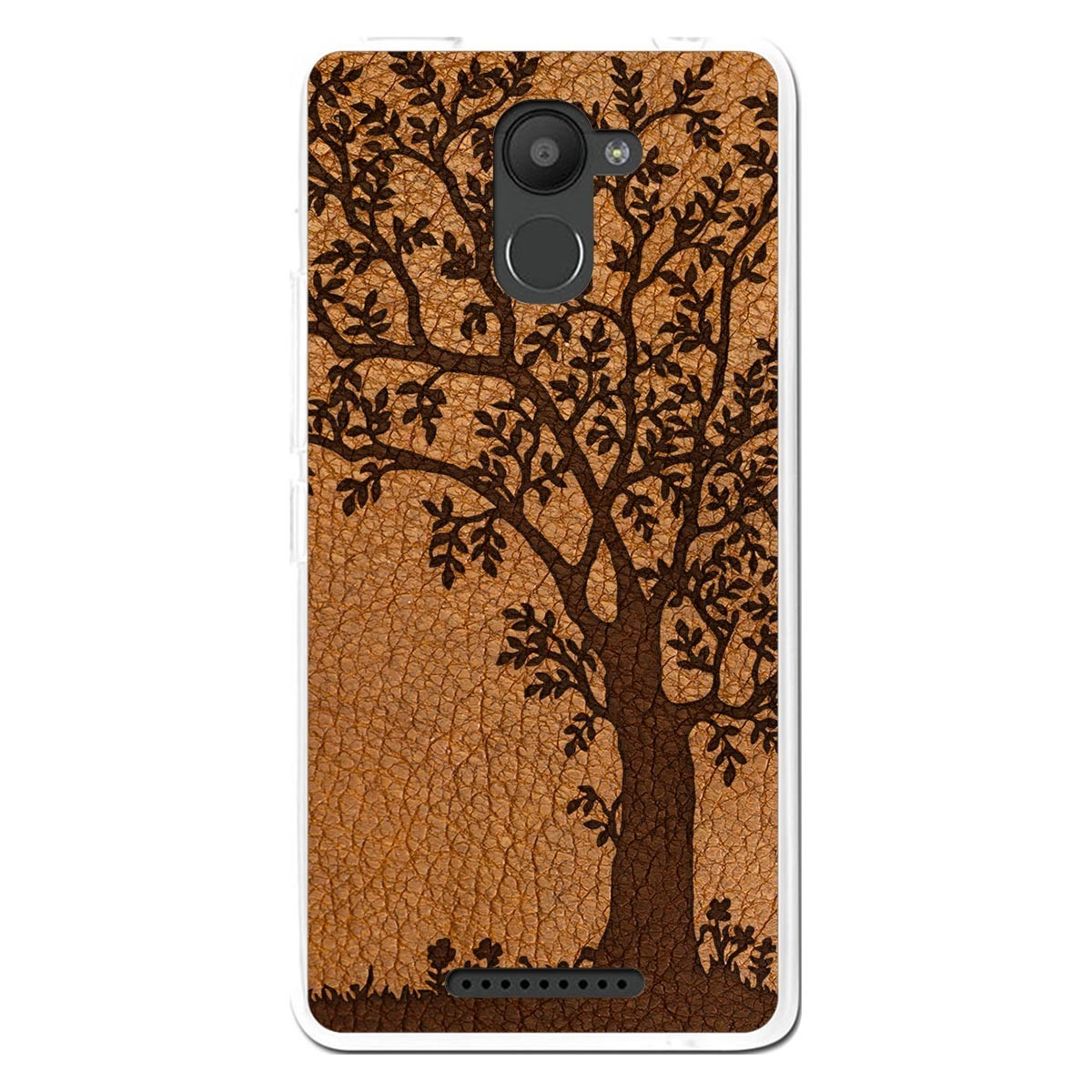 Funda Gel Tpu para Bq Aquaris U Plus diseño Cuero 03 Dibujos