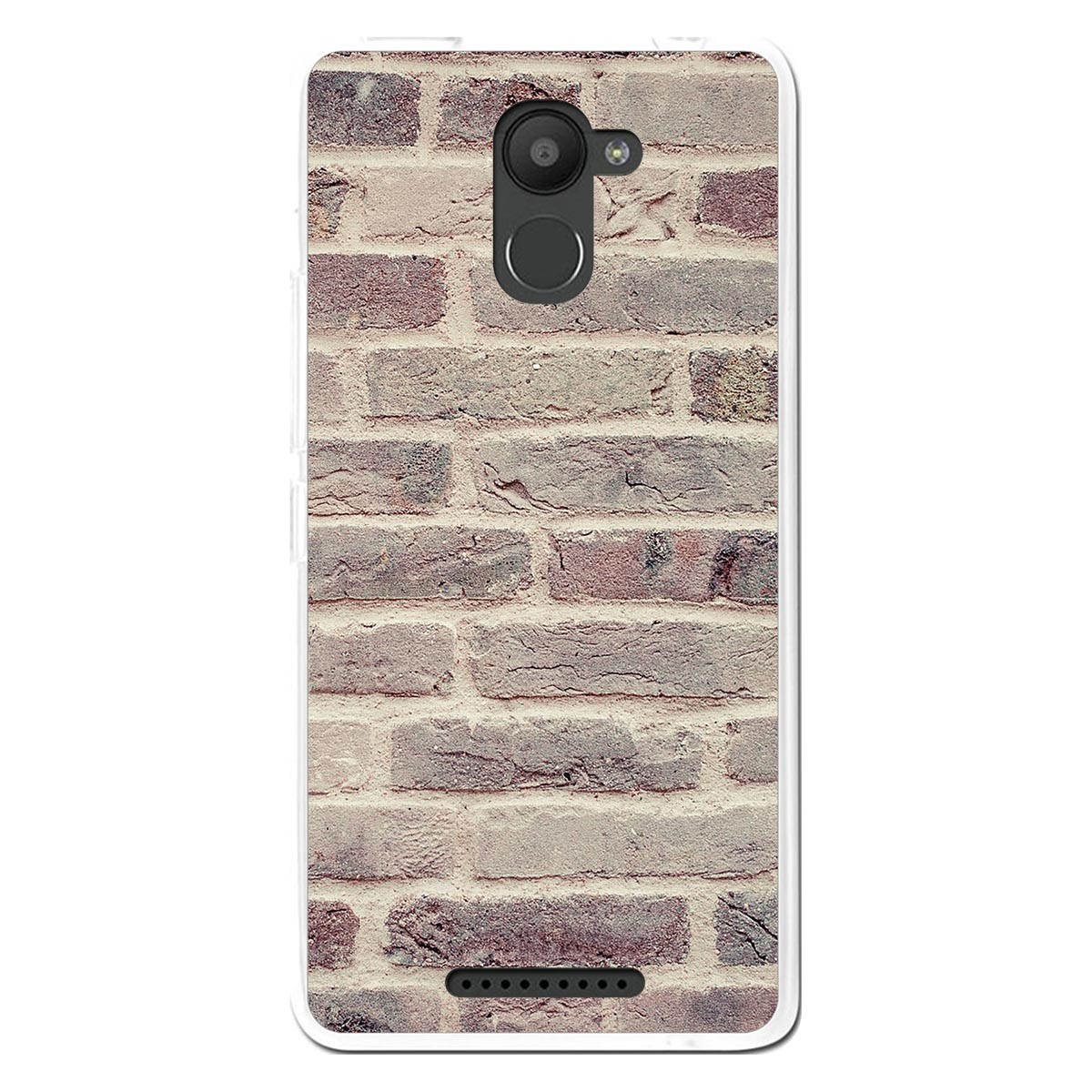 Funda Gel Tpu para Bq Aquaris U Plus diseño Ladrillo 01 Dibujos