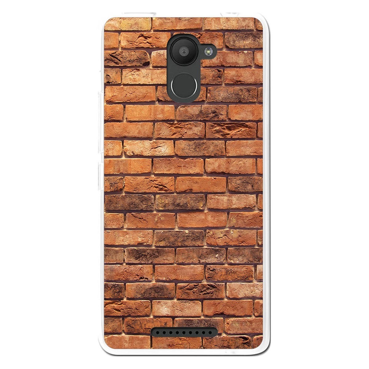 Funda Gel Tpu para Bq Aquaris U Plus diseño Ladrillo 04 Dibujos