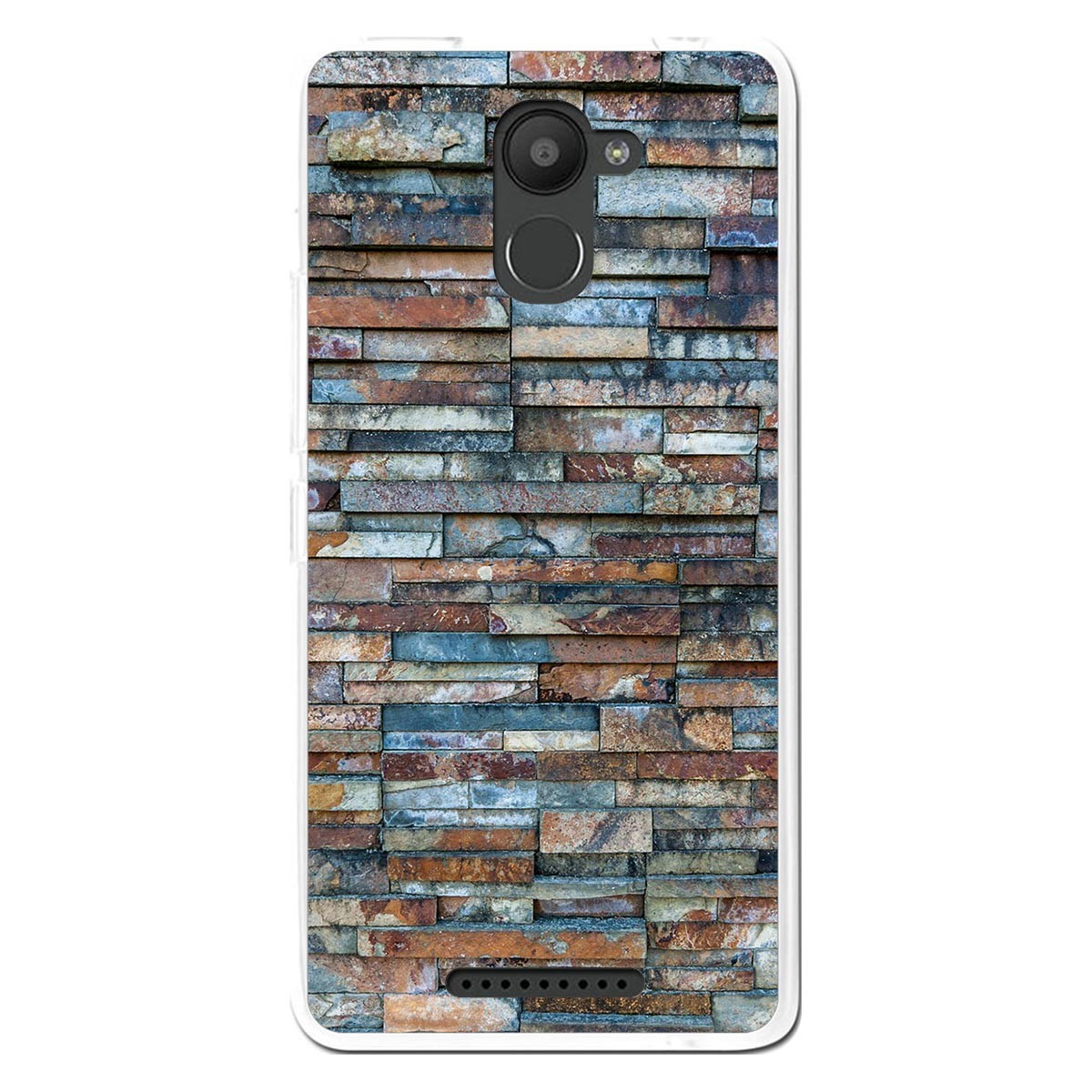 Funda Gel Tpu para Bq Aquaris U Plus diseño Ladrillo 05 Dibujos